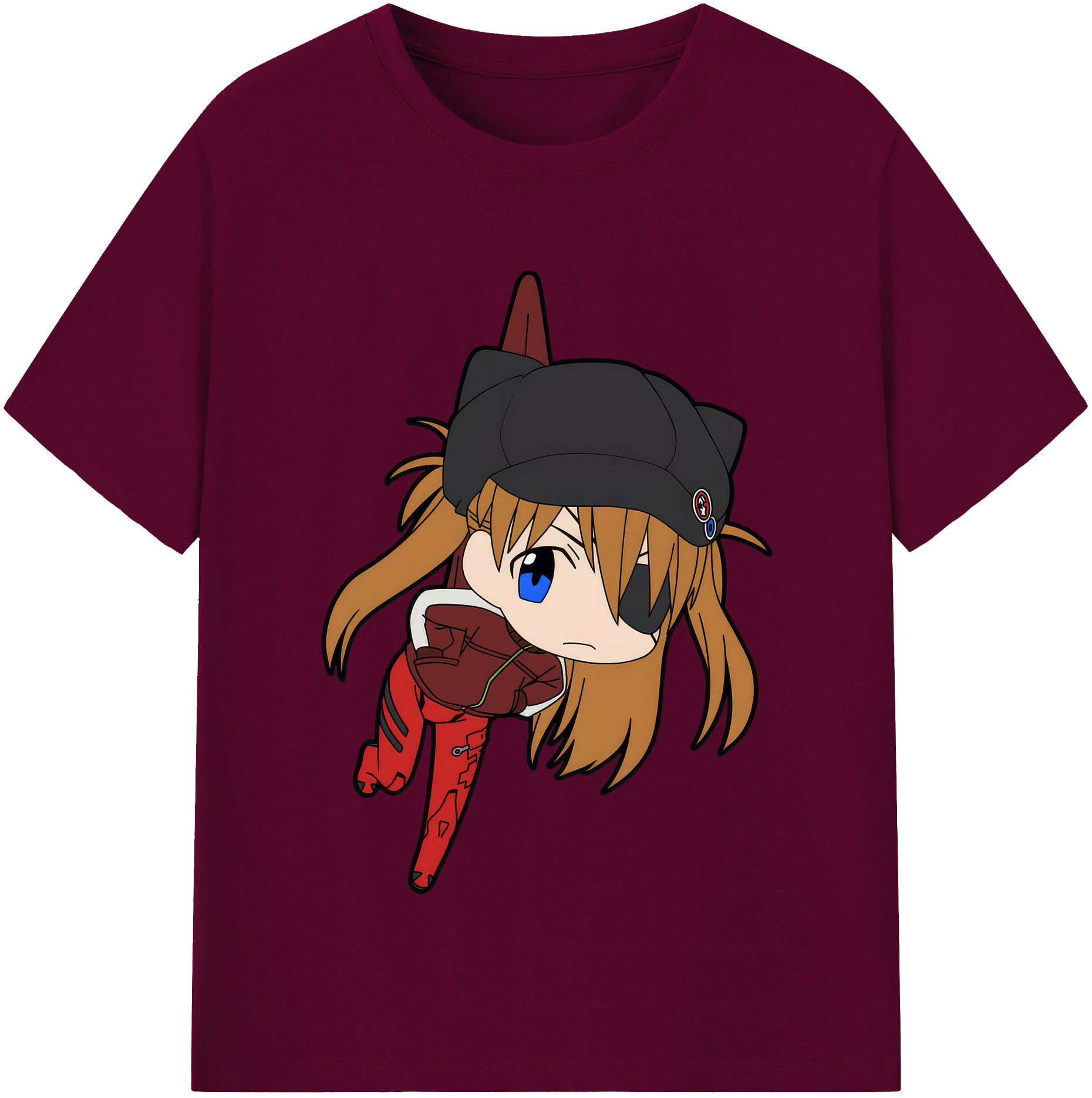 （画像用） EVA 新世紀エヴァンゲリオン レディースカジュアルプリントTシャツ（綿100％）